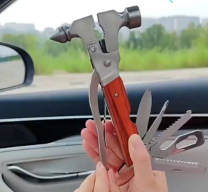 คีม ค้อน ขวานพกพาอเนกประสงค์ สารพัดประโยชน์ มีดเดินป่า อุปกรแค้มป์ปิ้ง Outdoor Multifunctional Axe Hammer