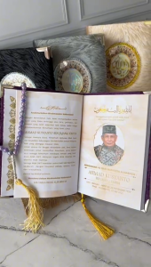 10 pcs Buku Yasin dan Tahlil Hardcover PREMIUM SPONS GABUS BULU ISI 128 HVS lengkap foto almarhum custom