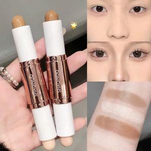 3D Facial Shaping Contour Pen Cream Makeup Highlight Stick Double-ended High Gloss Brightening Natural Nose Shadow Repair Facial