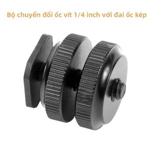 Giá Đỡ Đế Lạnh Kèm Giá Đỡ Vít 3/8 1/4 5/8 Cho Camera Hành Động GoPro Máy Ảnh DSLR - Giá Đỡ Chân Máy Cho Đèn Flash Studio Ảnh
