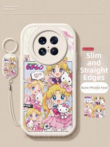 CIJING | Cute Meta Cartoon Silicone & Leather Full-Enclosing Shockproof Huawei Phone Case