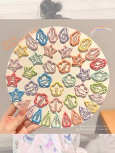 NING ZHOU | Colorful Flower Star Cloud Shaped Hair Clips for Girls