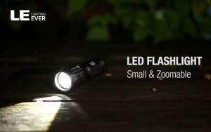 Flashlight High Lumens Bright Zoomable Waterproof Flashlight w/ 5 Modes Handheld Flashlights Camping