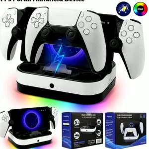 RGB Controller Dual Charging Station For PS5 Dual Fast Charger LED Indicator Charging Stand Base Docking Station For PS5 Gamepad