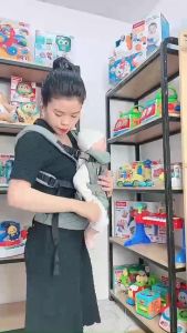 Địu em bé 3 tư thế chống vòng kiềng chất liệu Air Mesh thoáng khí cao cấp Comfybaby 602 - Địu trợ lực cho bé