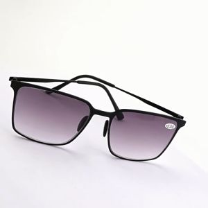 A-G Near and Far Read Eye Glasses for Men Anti Radiation Sun Protection Anti Blue Ray with Grade Metal Replaceable Lens Driving Outdoor Fashion Look Far and Near Progressive Eyeglasses for Men Japan G251