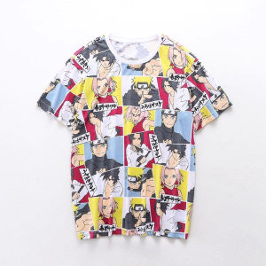 Bandai | 3D Printed Summer Adult and Childrens Short-sleeved T-shirts for Men and Women Featuring NARUTO and Sakura Haruno Prints