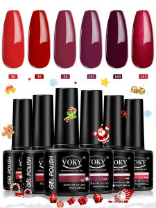 Bộ Gel Sơn Móng Tay VOKY 6 Món Kết Cấu Dày Đặc Không Chứa Formaldehyde Món Quà Giáng Sinh Lý Tưởng Dành Cho Các Cô Gái