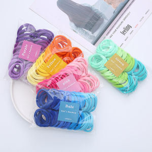 50PCS/Set Women Girls Basic Hair Bands 4cm Simple Scrunchies Elastic Headband Hair Ropes Ties Ponytail Hair Accessories Headwear