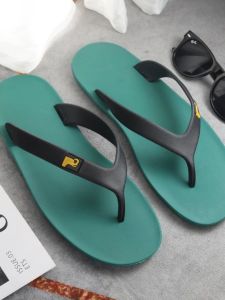 Mens Summer Latex Rubber Sandals Anti-slip Wear-resistant Beach Slippers Vintage Flat Heel Comfortable Breathable Slip-On Shoes