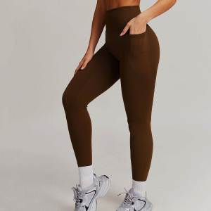 Breathable Cloud Feel High-Waist Buttocks Lifting Yoga Pants with Pockets