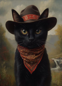 Renaissance Portrait Cat Art Posters Funny Cats Prints Canvas Painting Animal Wall Art Pictures Home Living Room Decoration2