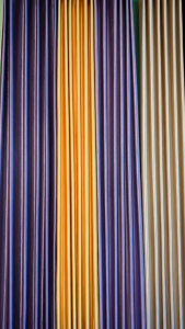 Gorden Hitam Pekat Elegan dengan Tali Serut untuk Pintu/Kalit - Poliester Premium