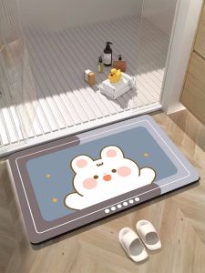 Bathroom Mat Entrance Door Mat Toilet Absorbent Non-Slip Rug Home Bathroom Carpet Cartoon Nordic Style Bathroom Accessories