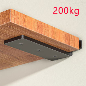 Khả Năng Chịu Tải 200kg Giá Đỡ Treo Tường Ba Chân Bằng Kim Loại Hỗ Trợ Ẩn Cho Giá Lưu Trữ Vách Ngăn Cố Định Màu Đen