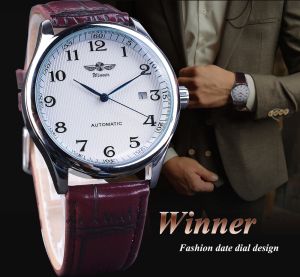 Original WINNER Relogio Masculino watch fashion gold new mens automatic hollow transparent mechanical mens steel band watch casual clock. Mens gifts
