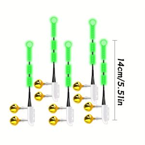 5pcs Fishing Bite IndicatorsBell IndicatorSuitable for Saltwater and FreshwaterSurf Fishing Rod Tip LightWithout Battery