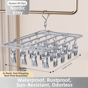 SIVASS | Stainless Steel Multi-clip Underwear Drying Rack