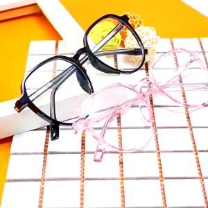 Berrybarton Frame Kacamata Metal TR Bulat Pria Wanita Bisa Minus/Silinder Gratis Lensa Anti Radiasi 8818