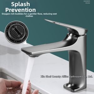 Bathroom Sink Faucet 304 Stainless Steel Hot and Cold Water Single Hole