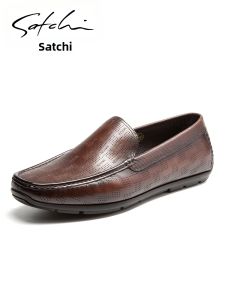 Summer Breathable Mens Casual Shoes Cow Leather
