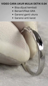 Tiaria - Cincin Perak 925 Asli Anti Karat Lapis Emas 8K Berlian Moissanite GRA Tunangan --GAA100