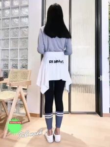 Quần Short Yoga Chống Ánh Sáng Shark Ladies Sporty Base Layer Skirt One Piece Blocking Skirt High Waist Short Pure Color