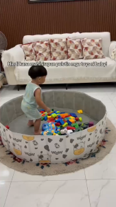 Kid Foldable Playing Pool Indoor Outdoor Safe Private Sand Pool for Family Messy Play Sensory Play