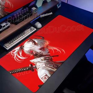 Bandai | Chủ Nghĩa Tối Giản Đen Đỏ Cao Su Mousepad Với LockEdge Dày Chống Trơn Trượt Bền Bàn Làm Việc Văn Phòng Bàn Phím Máy Tính Trang Trí Bàn
