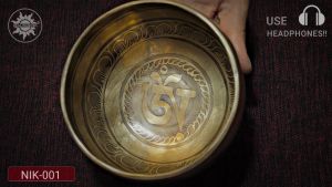 Forged singing bowl (set) in Tibetan style made in Nepal