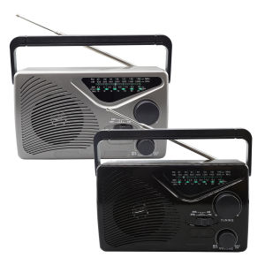 Classic 4-Band Portable Vintage Radio with High Volume Retro Design Suitable for Travel and Home Use