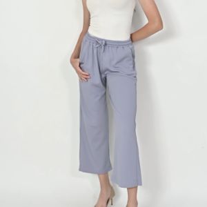 QUEENTIN Celana Panjang Kulot Tali Wanita 0294 Knit Yori Stretch Premium