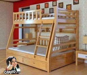 tempat tidur tingkat jati 90/120x200