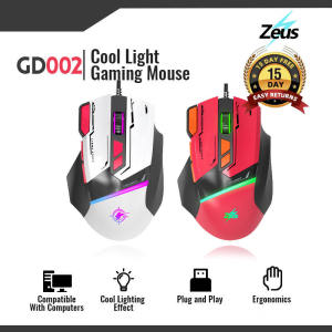 Zeus x GUNDAM ( GD-002 ) RGB LED Wired Gaming Mouse Neo Zeon Gaming Mouse - Online Exclusive