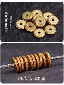 เครื่องประดับแฟชั่น S925 ทองชุบเงิน วัสดุโลหะผสม ลวดลายวงล้อ แผ่นกันรอย สร้อยคอ สร้อยข้อมือ อุปกรณ์งานฝีมือ