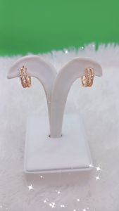 Anting Wanita Anting Nikita 03 Alloy Lapis Mas 18K Permata  Zirconia Premium Quality & Tahan Lama EP011G