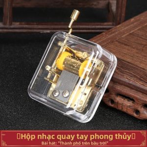 DINGFENGGE | Hộp Nhạc Mini Đồng Quay Tay Sky Castle
