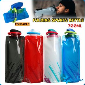 LoviRa 700ml Travel Collapsible Folding Drink Water Bottle Sports Kettle Flexible Foldable Drink Water Bag