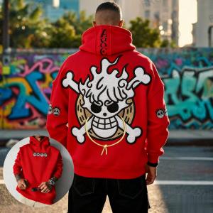 Bandai | One Piece Anime Hoodie Men Women Pullover Sweatshirt Graphic Print Tops Streetwear Oversized Casual Autumn Winter Y2k Clothes