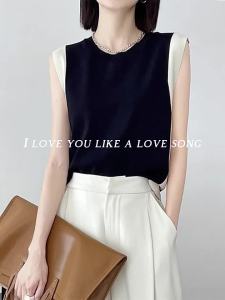 DVDK | Color Block Summer Thin Premium French Style Sleeveless Camisole