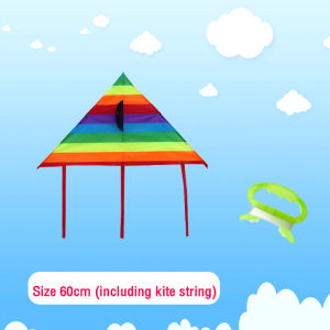 Talao Colorful Butterfly Kite Triangular Rainbow Kites Children Outdoor Toy with Kite String