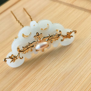 Antique Pearl Imitation Hairpin Ethnic Style Tang Dynasty Hair Accessory Hair Ornament Adornment for Traditional Hanfu Hairdo