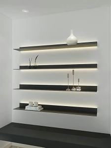 MOLORE | Aluminum LED L-shaped Wall Shelf with Light
