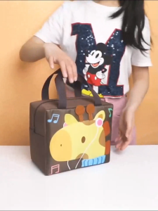 LD-T65 Tas Bekal Anak Karakter Lucu Lunch Bag Aluminium Foil Tempat Penyimpanan Makanan / Tas Tempat