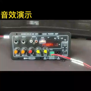 Mạch loa D10 Bluetooth 5.0 hát Karaoke công suất lớn 120w 12V/24V/220V lắp loa kéo chế loa (Tặng kèm đủ phụ kiện)