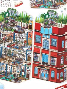 33.0 Dimensional Small House Scene Miniature Landscape Sticker