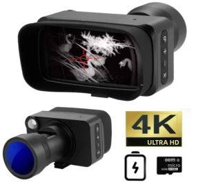 Ống Ngắm Hồng Ngoại Tầm Nhìn Ban Đêm 4K Với Thẻ Nhớ 32GB Màn Hình HD 3 Inch Camera Kính Thiên Văn Chiến Thuật Dùng Cho Cắm Trại & An Ninh