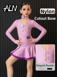 AILANGNA | New 2026 Long Sleeve Girls Latin Dance Training Outfit
