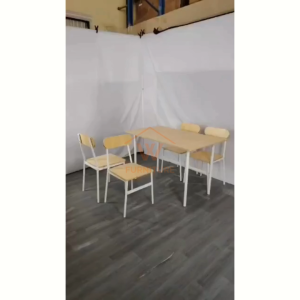 WFurniture 1+4/1+6 Marble Design 4 Feet 5 Feet Dining Table Set Meja Makan Dining Set