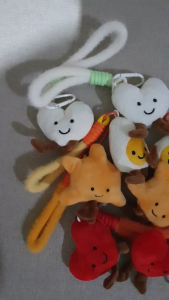 GANTUNGAN KUNCI BONEKA / GANCI / GANTUNGAN TAS HALUS BENTUK TELUR EGG / LOVE HATI / STAR BINTANG DENGAN TALI BULU